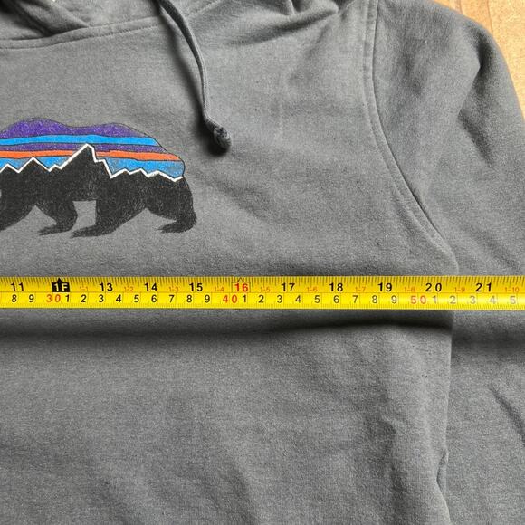 Patagonia Fitz Roy Bear Uprisal Hoody Womens Large Blue Pullover Sweatshirt - Picture 4 of 7